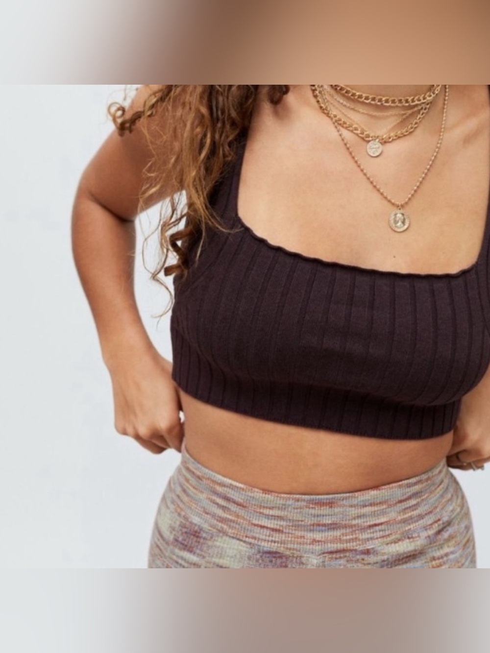 Urban Outfitters Wren Wrap Front Sweater Tank Top